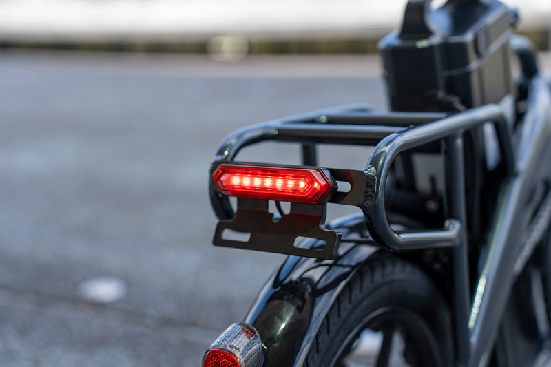 Close-up view of Fiido L3 e-bike tail light