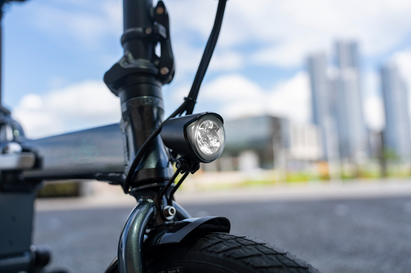 Close-up view of Fiido L3 electric bike headlight