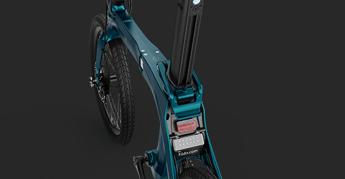 Top view of Fiido X e-bike 3D effect